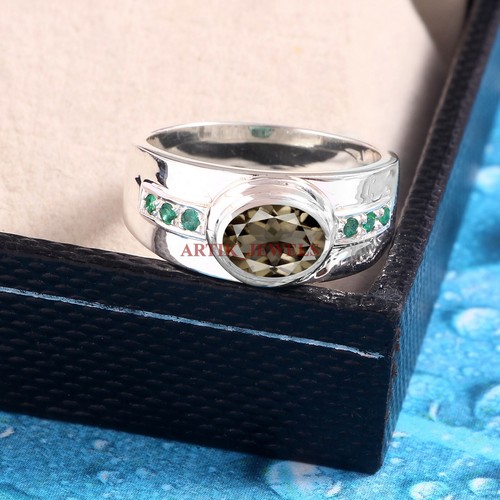 Anello uomo quarzo fumè - uomo,