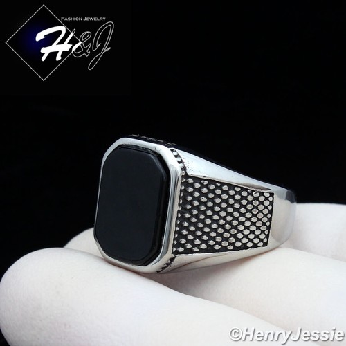 Anello uomo acciaio inox - anello, nero