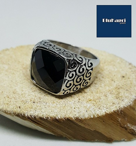 Anello uomo massiccio con - anello,