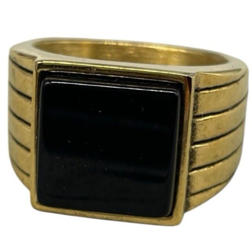 Anello uomo pietra nera - anello,