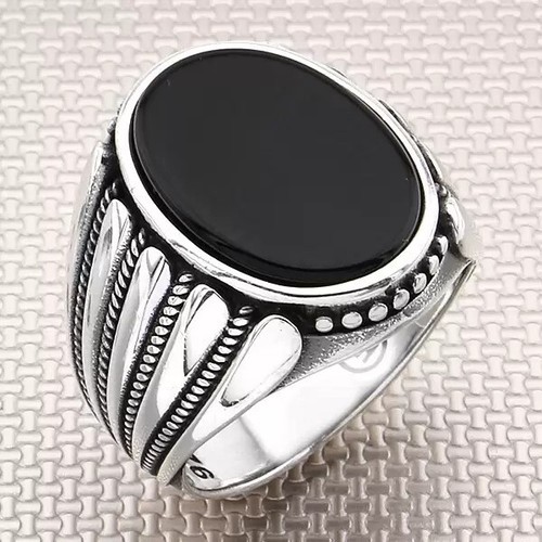 Anello uomo forma ovale - anello,