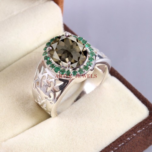 Anello uomo quarzo fumè - anello, da