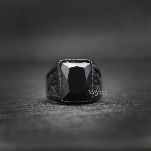 Anello uomo acciaio inox onice - uomo,