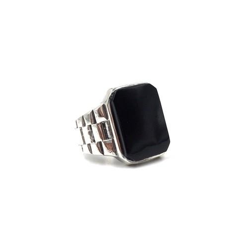 Anello argento 925 onice - in,