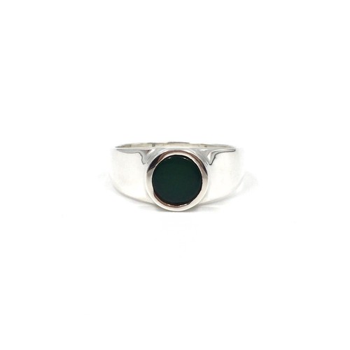 Anello argento 925 onice - argento,