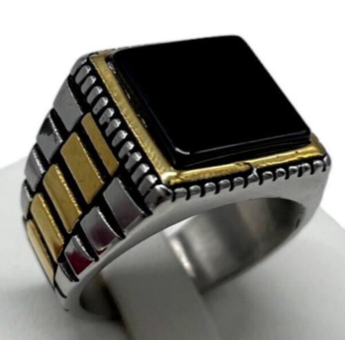 Anello uomo pietra - , nera