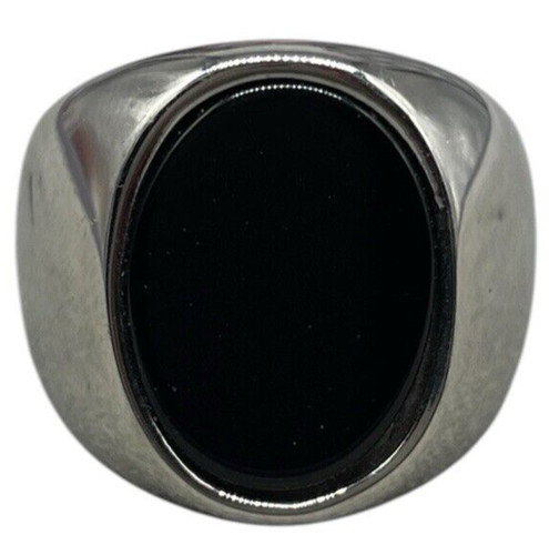 Anello uomo pietra nera - anello,