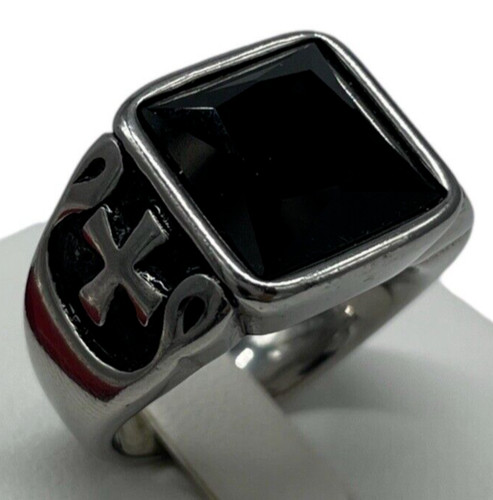 Anello uomo pietra nera - , di