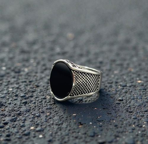 Anello per uomo acciaio - anello,