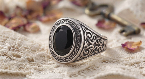 Anello uomo pietra preziosa