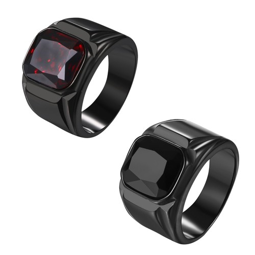 Anello uomo acciaio inox nero - uomo,