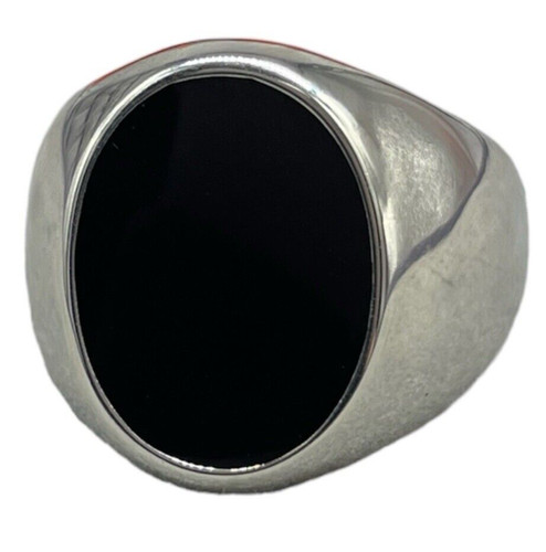 Anello uomo pietra ovale - uomo,